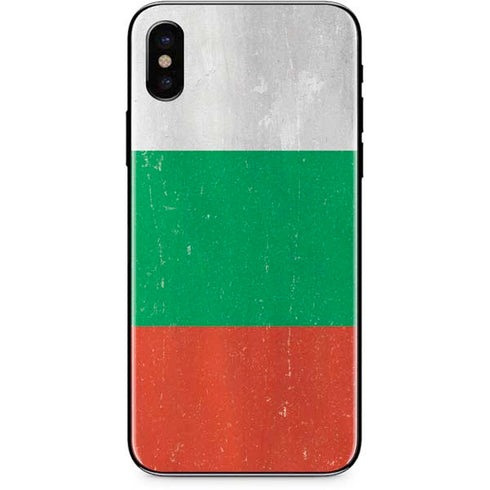 Bulgarian Flag Distressed iPhone X Skin